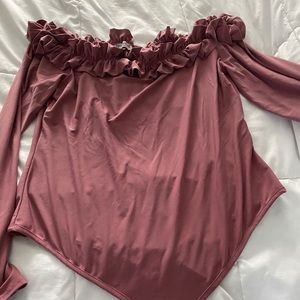 Off the should bodysuit